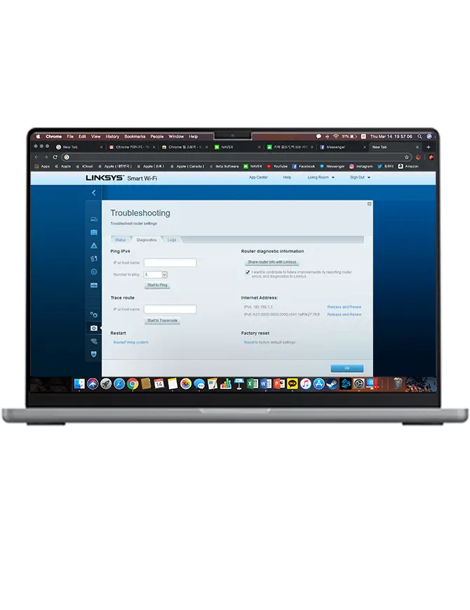 Linksys Velop setup via web gui